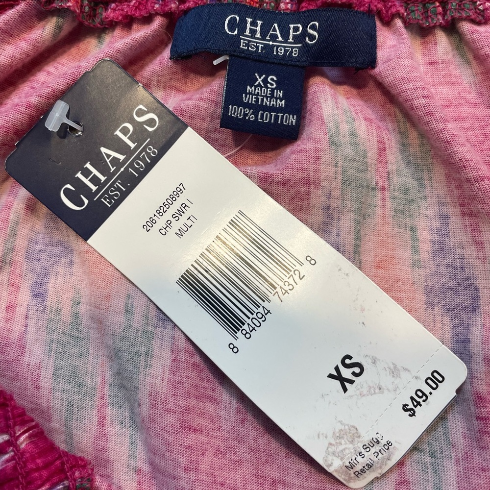 Chaps Multicolor Patterned Blouse - Picture 3 of 3